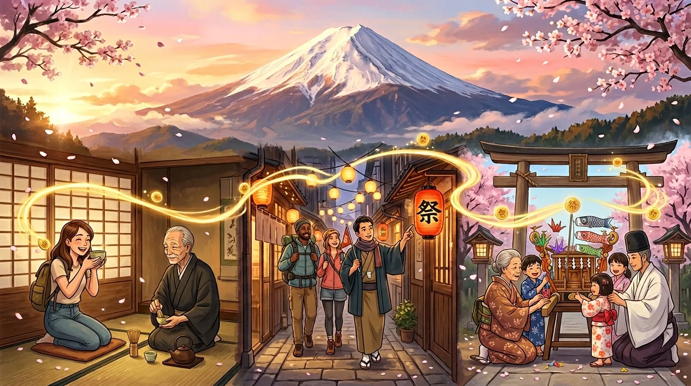 دورة الثقافة — اقتصاد تتصل فيه ابتسامات الأطراف الثلاثة