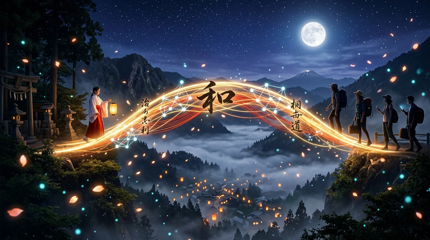 A bridge of harmony across the night sky
