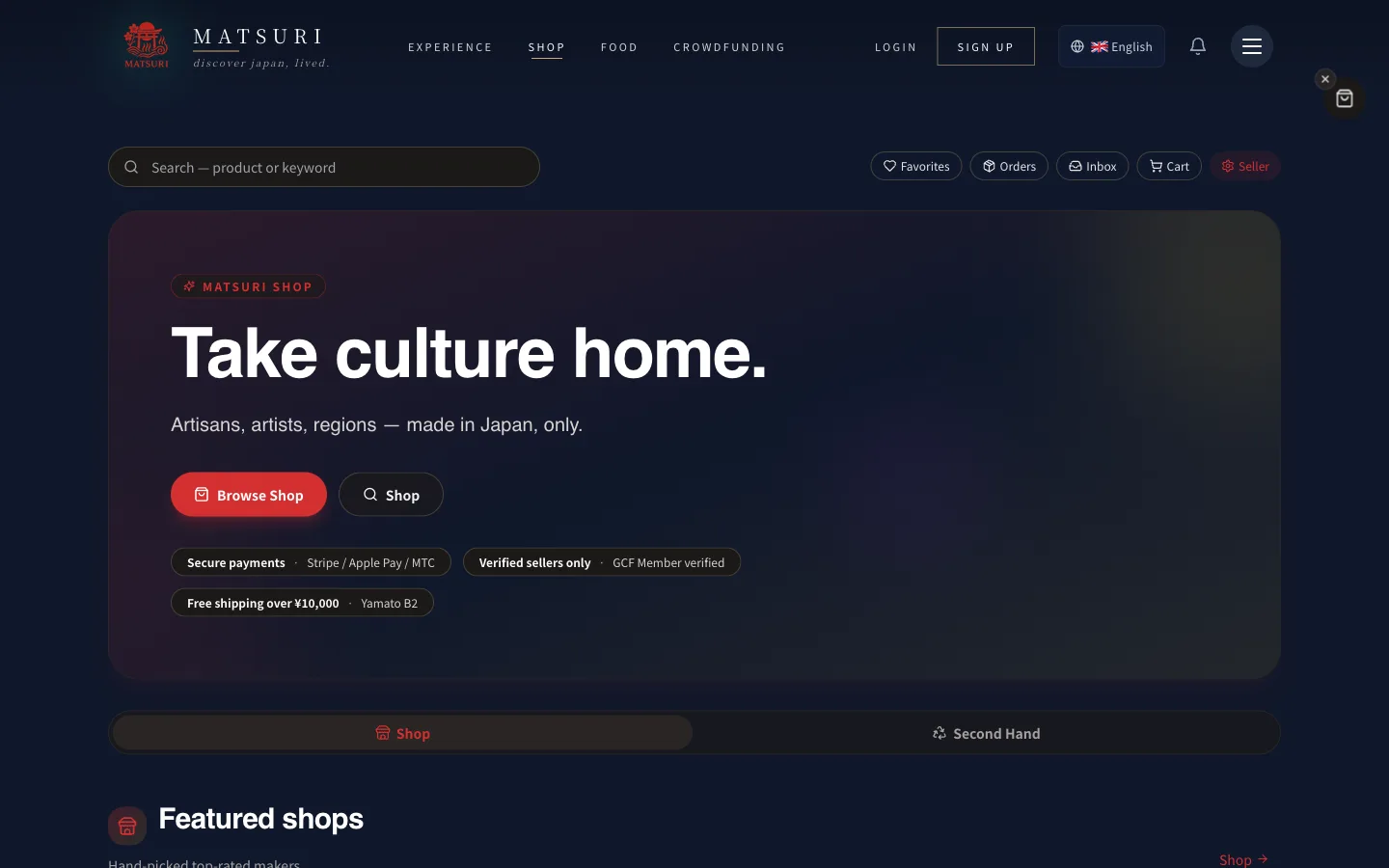 มาร์เก็ตเพลส Matsuri Shop บน matsuri.group